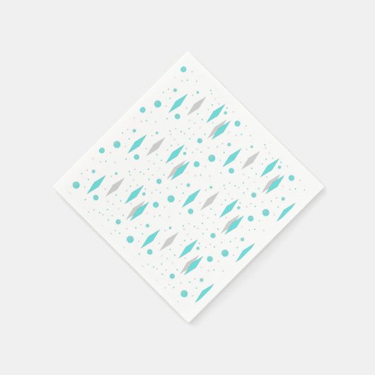 Serviette En Papier Serviettes Retro Turquoise Diamant & Papier Starbu (Coin)