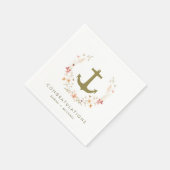 Serviette En Papier Serviettes romantiques de l'engagement nautique (Coin)