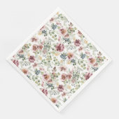 Serviette En Papier Serviettes romantiques en papier pastel floral (Coin)