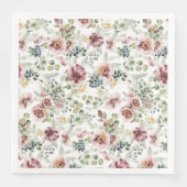 Serviette En Papier Serviettes romantiques en papier pastel floral (Devant)