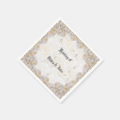 Serviette En Papier serviettes romantiques en roses blanches (Coin)