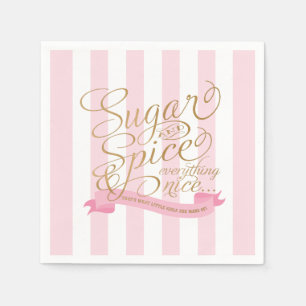 Serviette En Papier Serviettes rose à rayures Sugar and Spice
