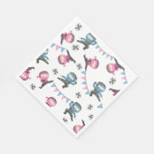 Serviette En Papier Serviettes rose et bleu Ninja Party (Coin)