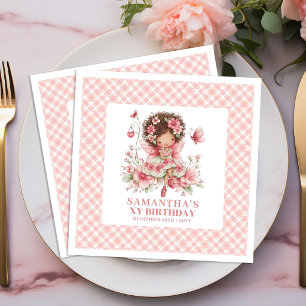 Serviette En Papier Serviettes rose poudré pour le 2ème anniversaire d