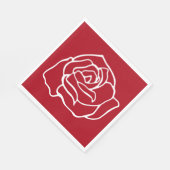 Serviette En Papier Serviettes Rose Rouge (Coin)