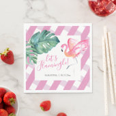 Serviette En Papier Serviettes Roseaux Tropical Rose (En situation)
