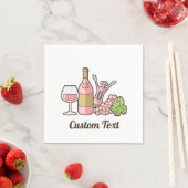 Serviette En Papier Serviettes roses (En situation)