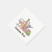 Serviette En Papier Serviettes roses (Coin)