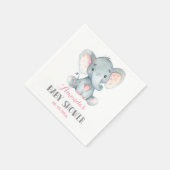 Serviette En Papier Serviettes roses Baby shower Eléphant fille (Coin)