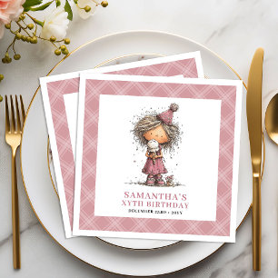 Serviette En Papier Serviettes roses drôles et originales pour l'anniv