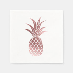 Serviette En Papier Serviettes roses en ananas