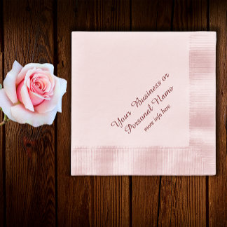 Serviette En Papier serviettes roses personnalisées