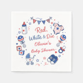 Serviette En Papier Serviettes Rouge Blanc Due (Devant)