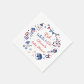 Serviette En Papier Serviettes Rouge Blanc Due (Coin)