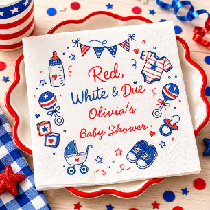 Serviette En Papier Serviettes Rouge Blanc Due