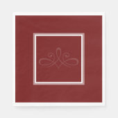 Serviette En Papier serviettes rouges et blanches de Bourgogne (Devant)