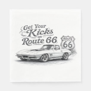 Serviette En Papier Serviettes Route 66