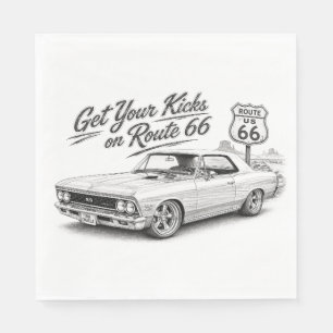 Serviette En Papier Serviettes Route 66