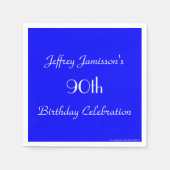 Serviette En Papier Serviettes Royal Blue Paper, 90e anniversaire (Devant)