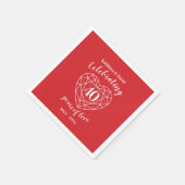 Serviette En Papier Serviettes Ruby célébrant 40 ans d'amour (Coin)