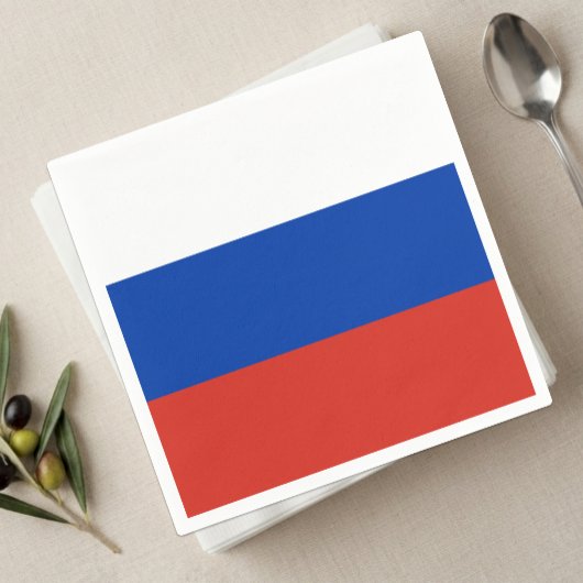 Serviette En Papier Serviettes Russie, Drapeau russe pour les supporte