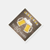 Serviette En Papier Serviettes rustiques à 80 ans (Coin)