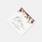 Serviette En Papier Serviettes Rustiques Mariage Pine Poinsettia (Coin)