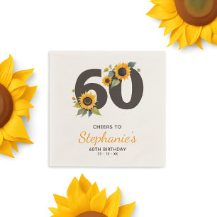 Serviette En Papier Serviettes Rustiques pour 60e Anniversaire - Thème
