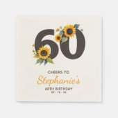 Serviette En Papier Serviettes Rustiques pour 60e Anniversaire - Thème (Devant)