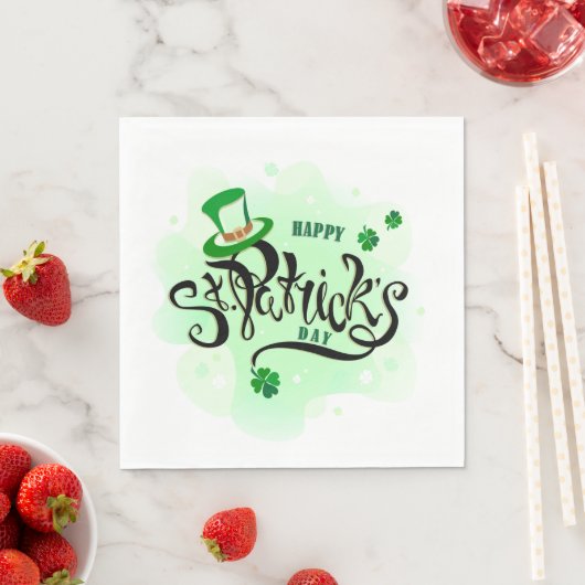 Serviette En Papier Serviettes Saint Patrick (En situation)