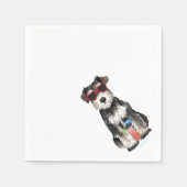 Serviette En Papier Serviettes Schnauzer miniatures d'été (Devant)