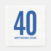 Serviette En Papier Serviettes simples 40e anniversaire (Devant)