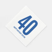 Serviette En Papier Serviettes simples 40e anniversaire (Coin)