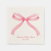 Serviette En Papier Serviettes simples Baby shower de fille à cou rose (Devant)
