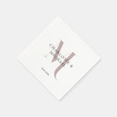 Serviette En Papier Serviettes simples, élégantes, monogrammes mariage (Coin)