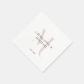 Serviette En Papier Serviettes simples, élégantes, monogrammes mariage (Coin)