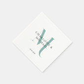 Serviette En Papier Serviettes simples, élégantes, monogrammes mariage (Coin)