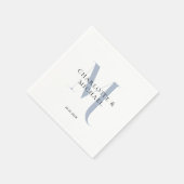 Serviette En Papier Serviettes simples, élégantes, monogrammes mariage (Coin)