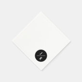 Serviette En Papier Serviettes simples en cercle monochrome mariage (Coin)