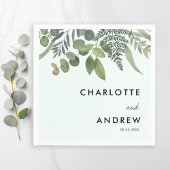 Serviette En Papier serviettes simples et élégantes à l'eucalyptus