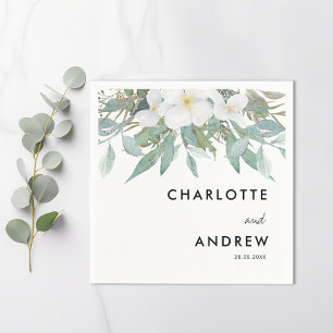 Serviette En Papier serviettes simples et élégantes à l'eucalyptus