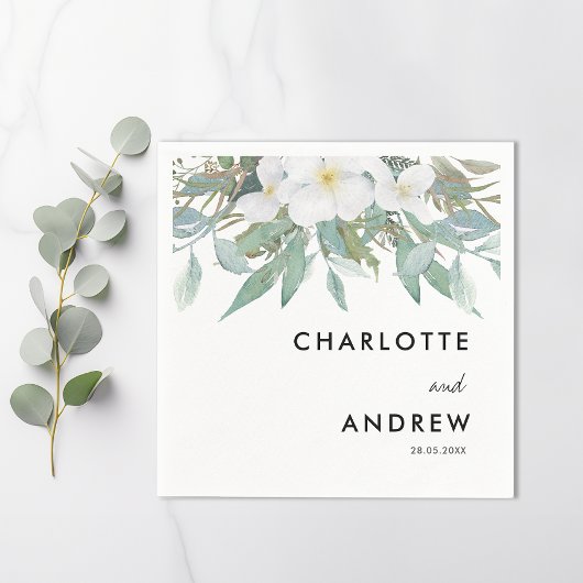 Serviette En Papier serviettes simples et élégantes à l'eucalyptus