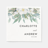 Serviette En Papier serviettes simples et élégantes à l'eucalyptus (Devant)