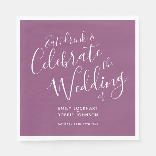 Serviette En Papier Serviettes simples mûrier et mariage blanc (Devant)