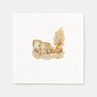 Serviette En Papier Serviettes simples pour Baby Shower bohème aquarel