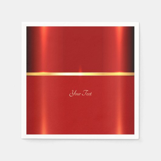 Serviette En Papier Serviettes simples rouges (Devant)