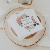 Serviette En Papier Serviettes simples Rustiques Mariage Floral
