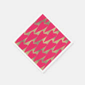 Serviette En Papier Serviettes Simulées Coeurs Roses Foil (Coin)