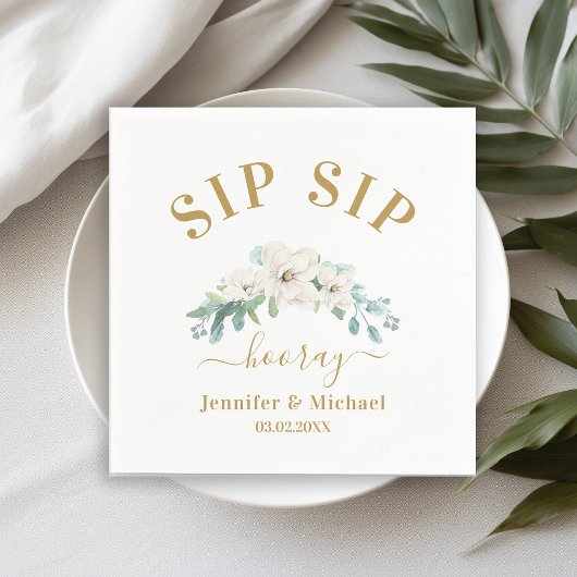 Serviette En Papier Serviettes "SIP SIP SIP HOORAY" spécifiques au cli