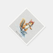 Serviette En Papier Serviettes skateboard écureuil aquarelle (Coin)